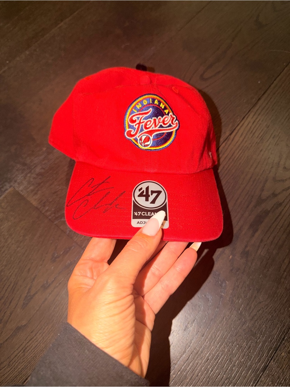Indiana Fever Red '47 MVP Cap SIGNED CAITLIN CLARK
